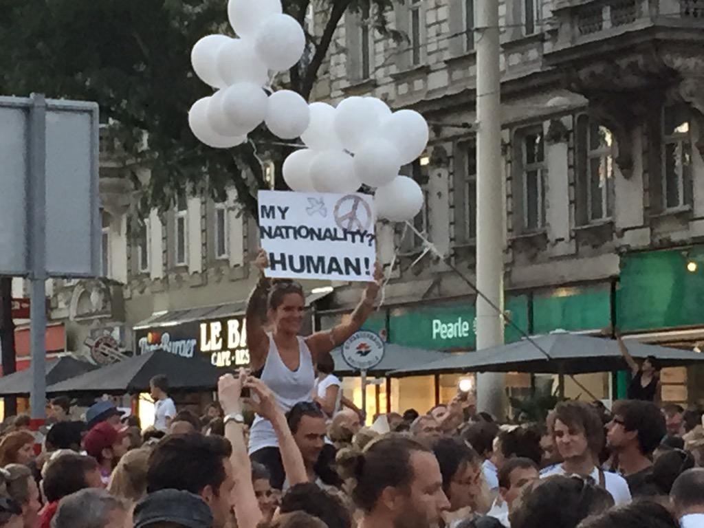 Wien Demo Menschlich sein 2015 Daniel Landau